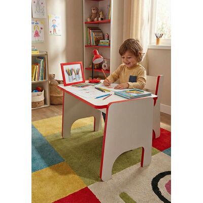 Set masa si scaun pentru copii, Hanah Home, Artmtktbchrset, Rosu/Alb Set masa si scaun pentru copii, Hanah Home, Artmtktbchrset, Rosu/Alb