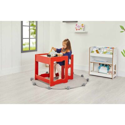 Set masa si scaun pentru copii, Hanah Home, Seagull, Rosu/Alb Set masa si scaun pentru copii, Hanah Home, Seagull, Rosu/Alb