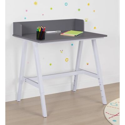 Birou pentru copii Emmelie, Inter Link, 80x60x85 cm, MDF, alb/gri Birou pentru copii Emmelie, Inter Link, 80x60x85 cm, MDF, alb/gri