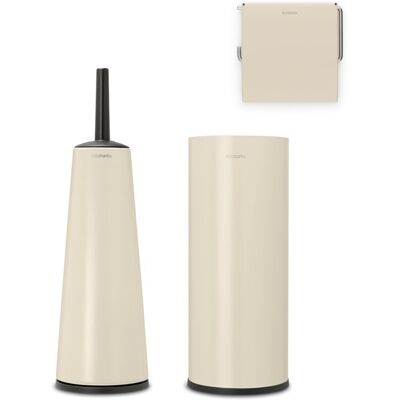 Set accesorii pentru baie 3 piese, Brabantia, Balance, otel, bej Set accesorii pentru baie 3 piese, Brabantia, Balance, otel, bej