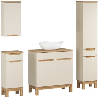 Set mobilier baie Bali Cashmere Wotan 80 cm HC LC, dulapuri, masca cu lavoar si cabinet cu oglinda, Comad, MDF/PAL, casmir Set mobilier baie Bali Cashmere Wotan 80 cm HC LC, dulapuri, masca cu lavoar si cabinet cu oglinda, Comad, MDF/PAL, casmir