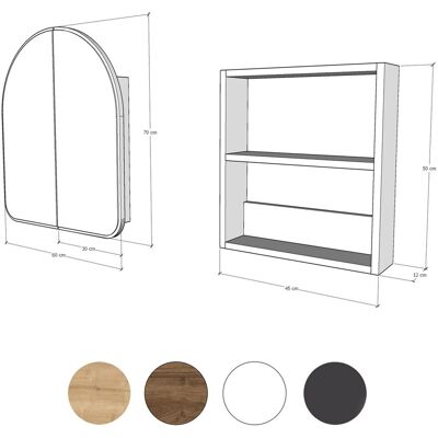 Neostill Dulap de baie, Hanah Home, Hope Cabinet, 12x45x50 cm, Alb Neostill Dulap de baie, Hanah Home, Hope Cabinet, 12x45x50 cm, Alb