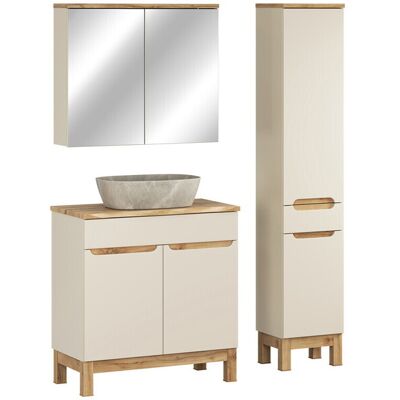 Set mobilier baie Bali Cashmere Anna 80 cm, dulap inalt, masca cu lavoar si cabinet cu oglinda, Comad, MDF/PAL, casmir Set mobilier baie Bali Cashmere Anna 80 cm, dulap inalt, masca cu lavoar si cabinet cu oglinda, Comad, MDF/PAL, casmir