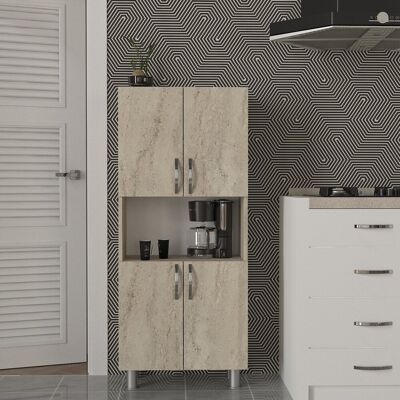 Arcadia Dulap de baie, Hanah Home, William, 59.5x140.3x29.5 cm, Travertin Arcadia Dulap de baie, Hanah Home, William, 59.5x140.3x29.5 cm, Travertin