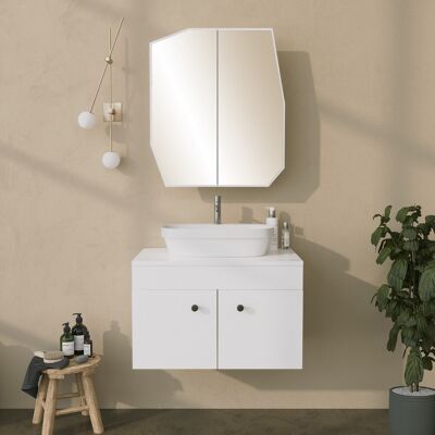 Neostill Dulap de baie, Hanah Home, Quartz Cabinet, 12x45x50 cm, Alb Neostill Dulap de baie, Hanah Home, Quartz Cabinet, 12x45x50 cm, Alb