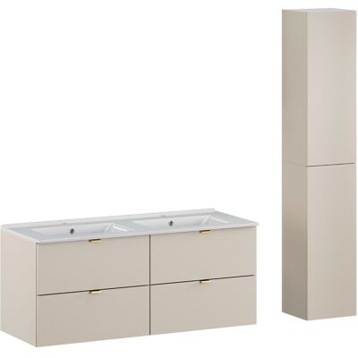 Set mobilier baie Dalia Cashmere Lava 120 cm , dulap inalt si masca dubla lavoar, Comad, PAL, casmir Set mobilier baie Dalia Cashmere Lava 120 cm , dulap inalt si masca dubla lavoar, Comad, PAL, casmir