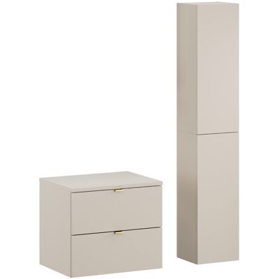 Set mobilier baie Dalia Cashmere 60 cm HC, dulap inalt si masca lavoar, Comad, PAL, casmir Set mobilier baie Dalia Cashmere 60 cm HC, dulap inalt si masca lavoar, Comad, PAL, casmir