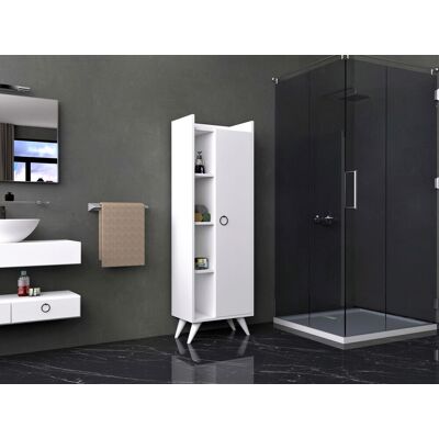 Puqa Design Dulap de baie, Hanah Home, Ilgım, 50x140x31.8 cm, Alb Puqa Design Dulap de baie, Hanah Home, Ilgım, 50x140x31.8 cm, Alb