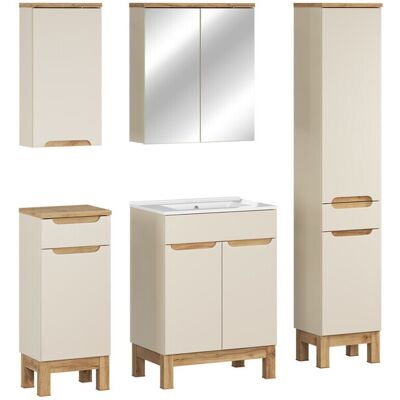 Set mobilier baie Bali Cashmere Lava 60 cm HC MC, dulapuri, oglinda si masca cu lavoar, Comad, MDF/PAL, casmir Set mobilier baie Bali Cashmere Lava 60 cm HC MC, dulapuri, oglinda si masca cu lavoar, Comad, MDF/PAL, casmir