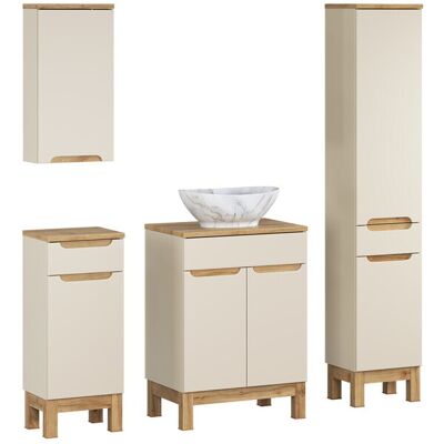 Set mobilier baie Bali Cashmere Wotan Pati 60 cm, dulapuri si masca cu lavoar, Comad, MDF/PAL, casmir Set mobilier baie Bali Cashmere Wotan Pati 60 cm, dulapuri si masca cu lavoar, Comad, MDF/PAL, casmir
