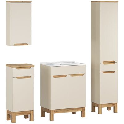 Set mobilier baie Bali Cashmere Lava 60 cm HC LC, dulapuri si masca cu lavoar, Comad, MDF/PAL, casmir Set mobilier baie Bali Cashmere Lava 60 cm HC LC, dulapuri si masca cu lavoar, Comad, MDF/PAL, casmir