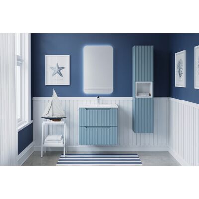Set mobilier baie Nova Denim Sky 60 cm, dulap inalt si masca cu lavoar, Comad, MDF/PAL, albastru denim Set mobilier baie Nova Denim Sky 60 cm, dulap inalt si masca cu lavoar, Comad, MDF/PAL, albastru denim