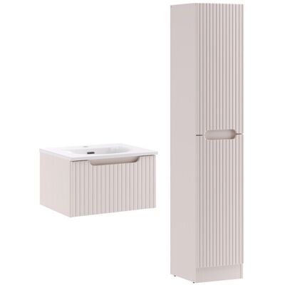 Set mobilier baie Nova Cashmere 50 cm, dulap suspendat si masca cu lavoar, Comad, MDF/PAL, casmir Set mobilier baie Nova Cashmere 50 cm, dulap suspendat si masca cu lavoar, Comad, MDF/PAL, casmir