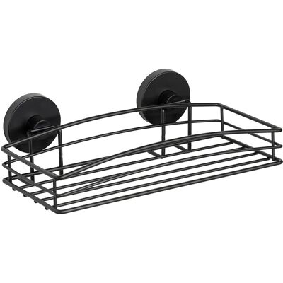 Etajera baie, Wenko, Vacuum-Loc, 26 x 14 x 6.5 cm, inox, negru Etajera baie, Wenko, Vacuum-Loc, 26 x 14 x 6.5 cm, inox, negru