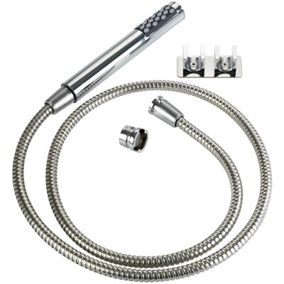 Para de dus cu furtun pentru chiuveta, Wenko, Duo Hook, 170 x 2.7 x 2.7 cm, inox/plastic Para de dus cu furtun pentru chiuveta, Wenko, Duo Hook, 170 x 2.7 x 2.7 cm, inox/plastic
