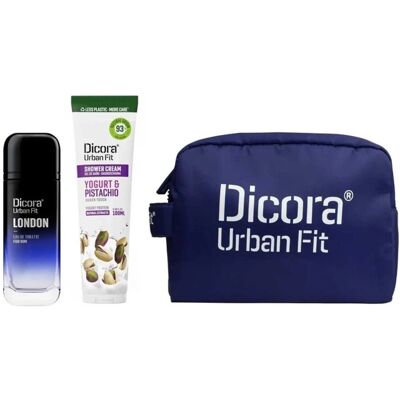 Set apa de toaleta barbati Dicora Urban Fit London 40ml + geanta cosmetica + gel 100ml Set apa de toaleta barbati Dicora Urban Fit London 40ml + geanta cosmetica + gel 100ml