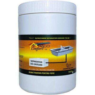 Activator biologic pentru intretinere separator de grasimi, 750 g, Eco Confort Activator biologic pentru intretinere separator de grasimi, 750 g, Eco Confort