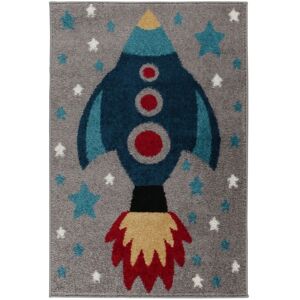 Flair Rugs Covor Play Days Rocket Multi 80x120 cm, 100% polipropilena, multicolor Flair Rugs Covor Play Days Rocket Multi 80x120 cm, 100% polipropilena, multicolor