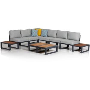Clara Set mobilier de gradina, Hanah Home, Lapuarta 1, Gri/Negru Clara Set mobilier de gradina, Hanah Home, Lapuarta 1, Gri/Negru