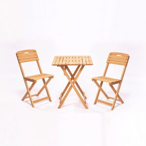 Hanah Home Set de Grădină Fag - Masă & 2 Scaune - Mobilier de Grădină Hanah Home Set de Grădină Fag - Masă & 2 Scaune - Mobilier de Grădină