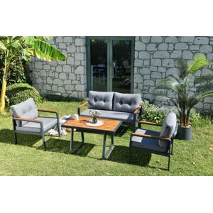 Clara Set mobilier de gradina, Hanah Home, Tivoli, Antracit / Gri Clara Set mobilier de gradina, Hanah Home, Tivoli, Antracit / Gri