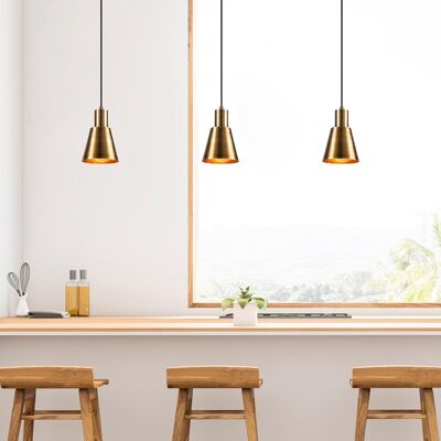 Lustra, Kem - 6361, Opviq, 14 x 114 cm, 3 x E27, 40W, aramiu/negru Lustra, Kem - 6361, Opviq, 14 x 114 cm, 3 x E27, 40W, aramiu/negru