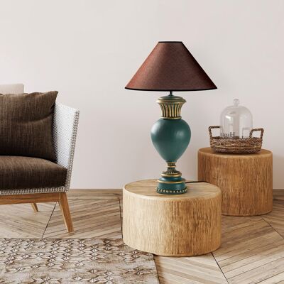 Lampa de masa, Opviq, 897TNL1118, Verde/Maro Lampa de masa, Opviq, 897TNL1118, Verde/Maro