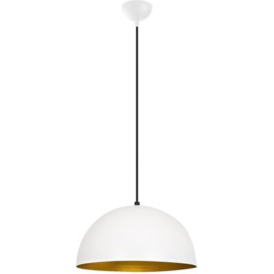 Lustra Sivani MR - 718, Opviq, 40 x 116 cm, 1 x E27, 40W, alb/auriu Lustra Sivani MR - 718, Opviq, 40 x 116 cm, 1 x E27, 40W, alb/auriu