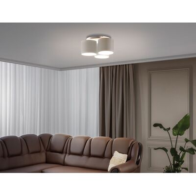 Plafoniera ELTAP, Vespillo, 45x18 cm, 3xE27, 15W, otel/PVC, alb Plafoniera ELTAP, Vespillo, 45x18 cm, 3xE27, 15W, otel/PVC, alb