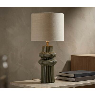 Lampa de masa, Mauro Ferretti, Harmony, 1 x E27, 40W, 30x64.5 cm, ceramica, verde Lampa de masa, Mauro Ferretti, Harmony, 1 x E27, 40W, 30x64.5 cm, ceramica, verde