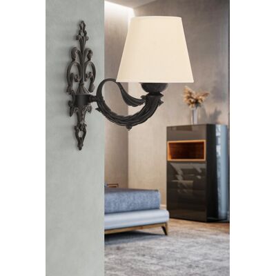 Aplica de perete, Opviq, 390FLH2358, Crem/Negru Aplica de perete, Opviq, 390FLH2358, Crem/Negru
