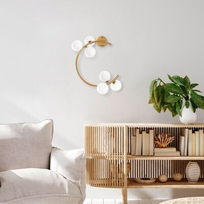 Opviq - Luminar Wall Lamp - Gold - 50x30x55 cm - Lampa de perete Opviq - Luminar Wall Lamp - Gold - 50x30x55 cm - Lampa de perete