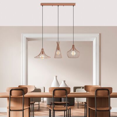 Lustra, Mezopotamya - N-1285 , Alby, 110 x 37 x 122 cm, 3 x E27, 40W, cupru Lustra, Mezopotamya - N-1285 , Alby, 110 x 37 x 122 cm, 3 x E27, 40W, cupru