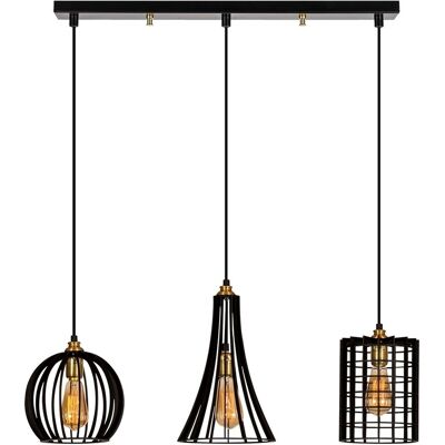 Lustra Fellini MR - 934, Opviq, 70 x 23 x 130 cm, 3 x E27, 100W, negru Lustra Fellini MR - 934, Opviq, 70 x 23 x 130 cm, 3 x E27, 100W, negru