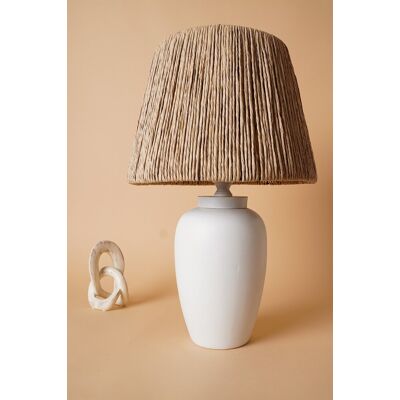 Lampa de masa, Opviq, 687HMY2299, Alb / Stejar Lampa de masa, Opviq, 687HMY2299, Alb / Stejar