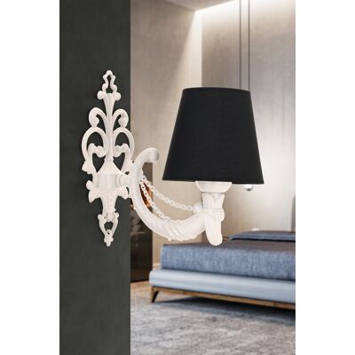 Aplica de perete, Opviq, 390FLH2342, Alb/Negru Aplica de perete, Opviq, 390FLH2342, Alb/Negru