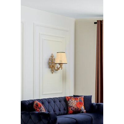 Aplica de perete, Opviq, 390FLH2332, Natural / Aur Aplica de perete, Opviq, 390FLH2332, Natural / Aur