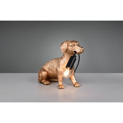 Lampa de masa Rudi, RL, 28x12.5x23.5 cm, 10W, 1x E14, polirasina, auriu Lampa de masa Rudi, RL, 28x12.5x23.5 cm, 10W, 1x E14, polirasina, auriu