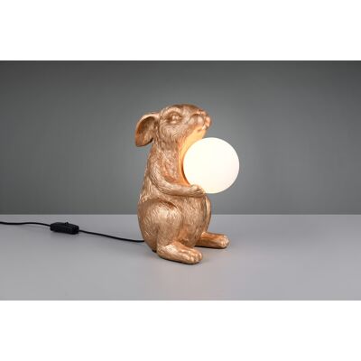 Lampa de masa Rabbit, RL, 21x16x28 cm, 5W, 1x G9, polirasina, auriu Lampa de masa Rabbit, RL, 21x16x28 cm, 5W, 1x G9, polirasina, auriu