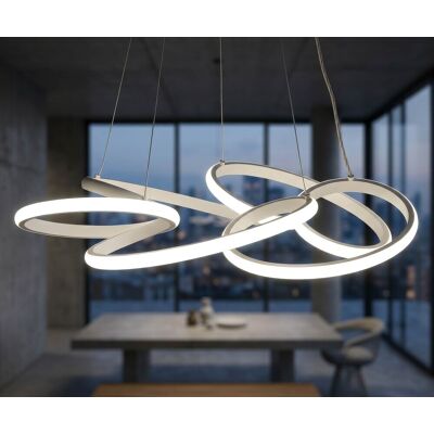 Candelabru, Mauro Ferretti, Glovy, banda LED integrata, 65W, 3000K / 4000K / 6000K, 55x120 cm, aluminiu/fier, alb Candelabru, Mauro Ferretti, Glovy, banda LED integrata, 65W, 3000K / 4000K / 6000K, 55x120 cm, aluminiu/fier, alb