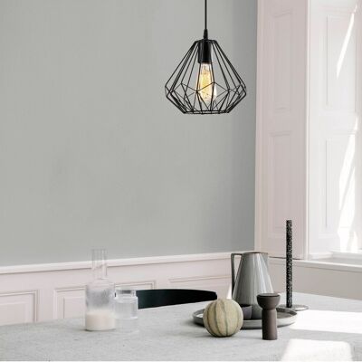 Lustra, Diamond - 704-S, Sheen, 23 x 117 cm, 1 x E27, 40W, negru Lustra, Diamond - 704-S, Sheen, 23 x 117 cm, 1 x E27, 40W, negru