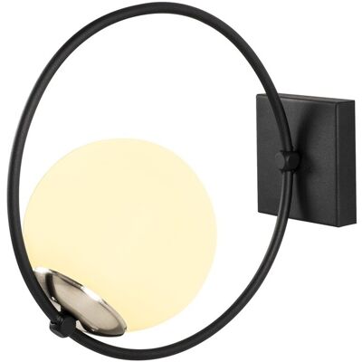 Lampa de perete Opviq Dolunay, E27, 100 W, 28x31 cm, alb/negru Lampa de perete Opviq Dolunay, E27, 100 W, 28x31 cm, alb/negru
