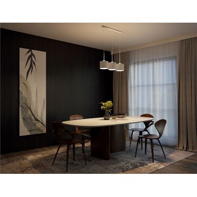 Lustra ELTAP, Vespillo, 75x18x105 cm, 3xE27, 15W, otel/PVC, alb Lustra ELTAP, Vespillo, 75x18x105 cm, 3xE27, 15W, otel/PVC, alb