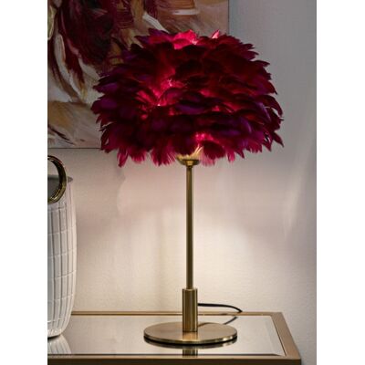 Lampa de masa, Mauro Ferretti, Feather, 1 x E27, 40W, 30x50 cm, fier/plastic, auriu/bordo Lampa de masa, Mauro Ferretti, Feather, 1 x E27, 40W, 30x50 cm, fier/plastic, auriu/bordo
