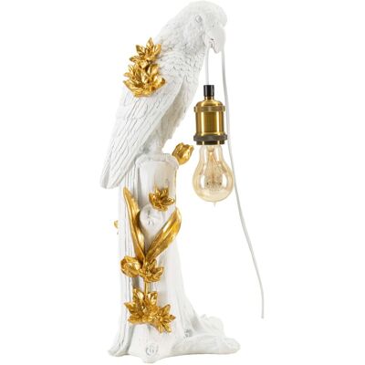 Lampa de masa Parrot, Mauro Ferretti, 1 x E27, 40W, 20x20x50.5 cm, fier/poliester, auriu/alb Lampa de masa Parrot, Mauro Ferretti, 1 x E27, 40W, 20x20x50.5 cm, fier/poliester, auriu/alb