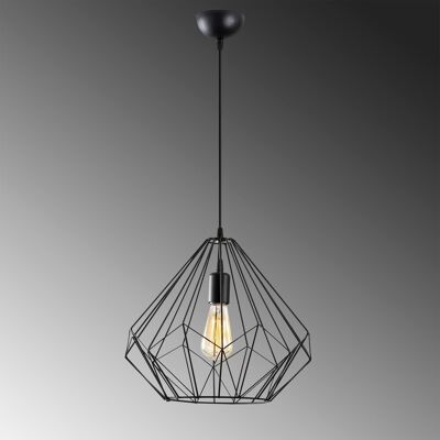 Lustra, Diamond - 703-S, Sheen, 37 x 129 cm, 1 x E27, 40W, negru Lustra, Diamond - 703-S, Sheen, 37 x 129 cm, 1 x E27, 40W, negru