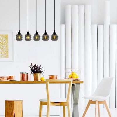 Candelabru, Opviq, Smoked - 014, E27, 60 W, metal/sticla Candelabru, Opviq, Smoked - 014, E27, 60 W, metal/sticla