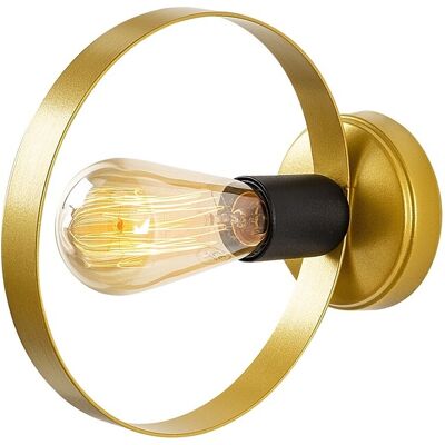 Lampa de perete Opviq Halka, 20x23 cm, E27, 100 W, negru/auriu Lampa de perete Opviq Halka, 20x23 cm, E27, 100 W, negru/auriu
