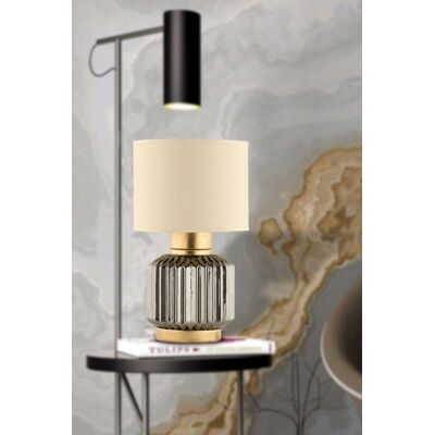 Lampa de masa, Opviq, 433NUV1524, Crem / Gri Lampa de masa, Opviq, 433NUV1524, Crem / Gri