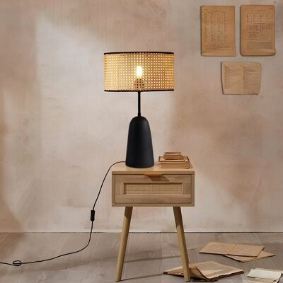 Lampa de masa, Opviq, 780SGN4646, Bej/Negru Lampa de masa, Opviq, 780SGN4646, Bej/Negru
